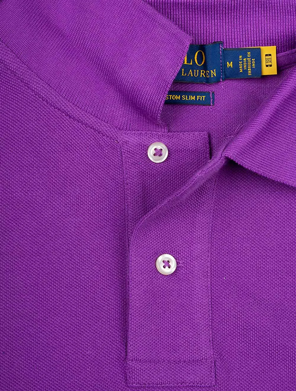 Einfaches Polohemd mit kurzen Ärmeln in Lila