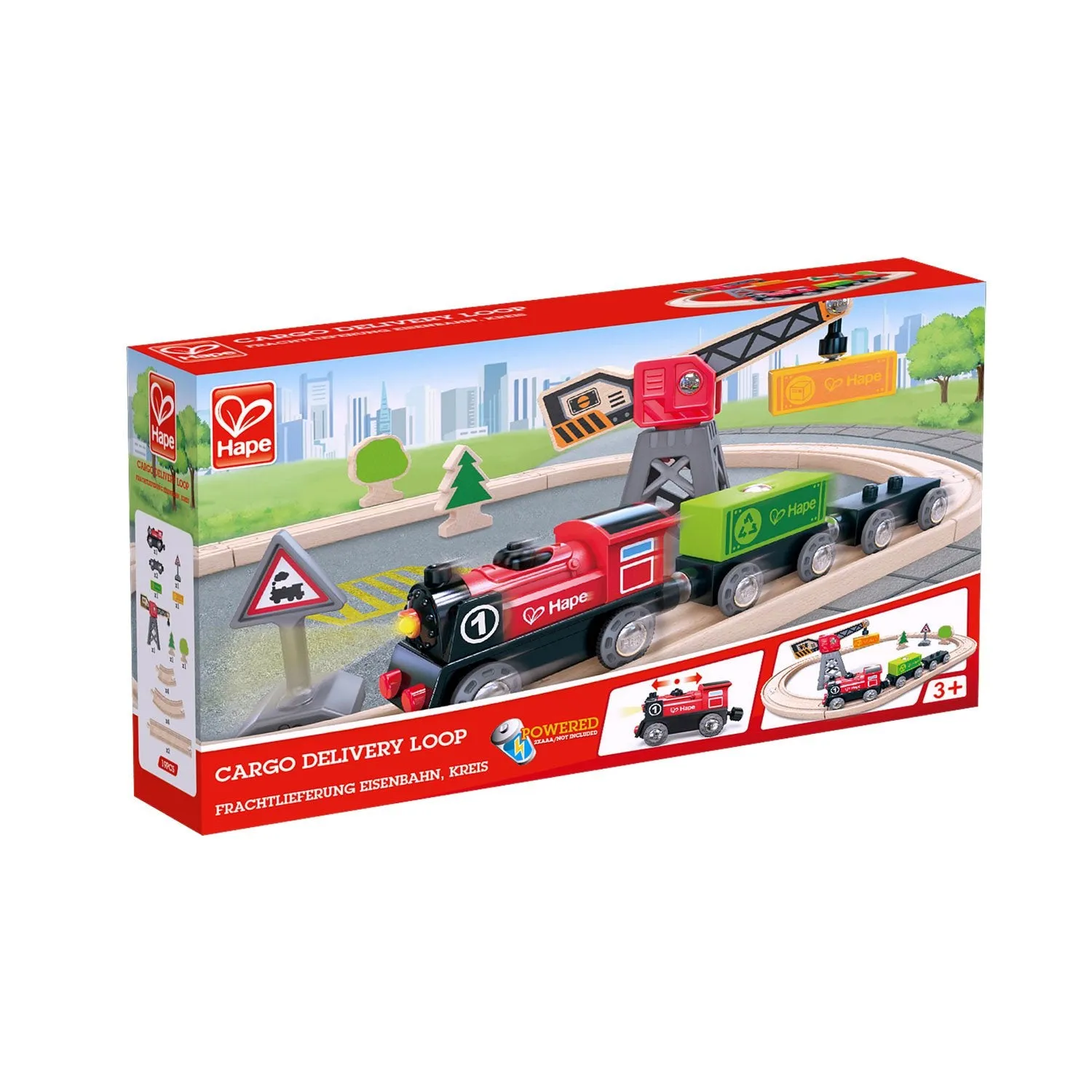 Batteriebetriebener Zug-Lieferkreis-Set von Hape