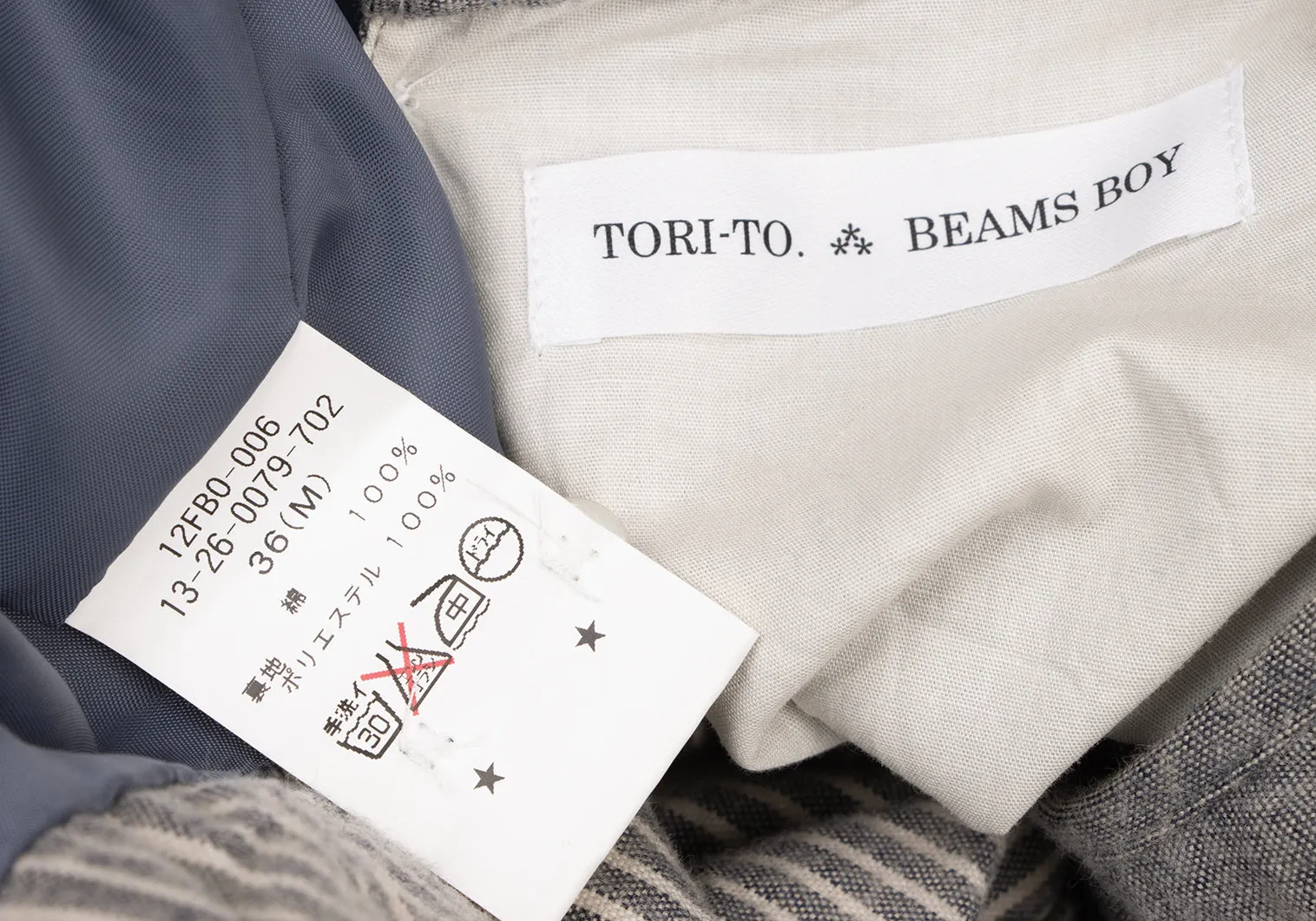 BEAMS BOY JAPAN. TORI-TO. NEU MIT ETIKETT. Graues Blumenbesticktes Kleid mit Rüschenkragen