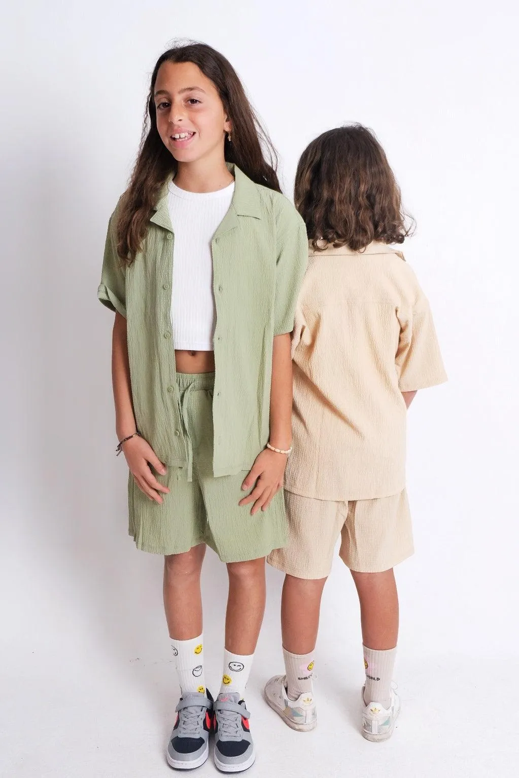 Beige 2-teiliges Outfit-Set
