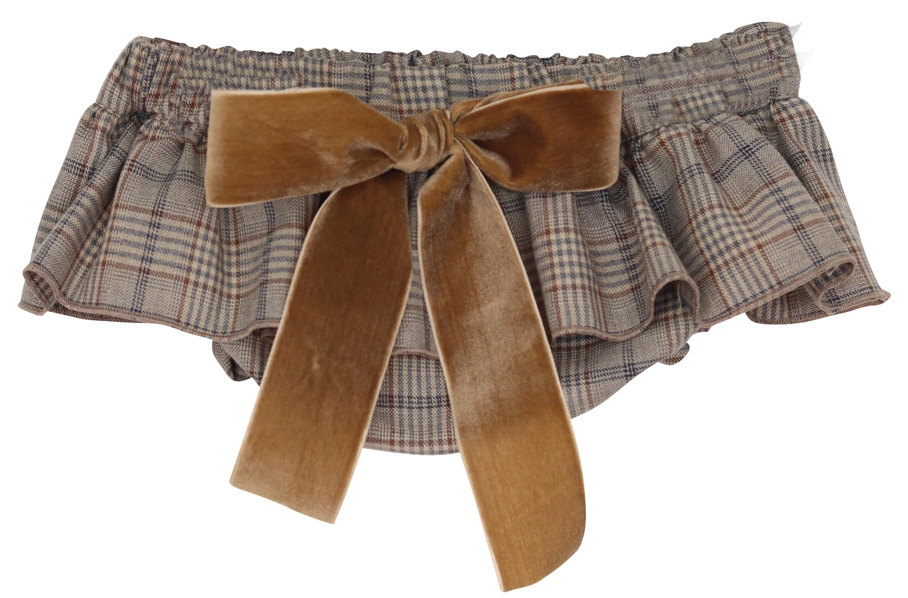Beige karierte Bloomer