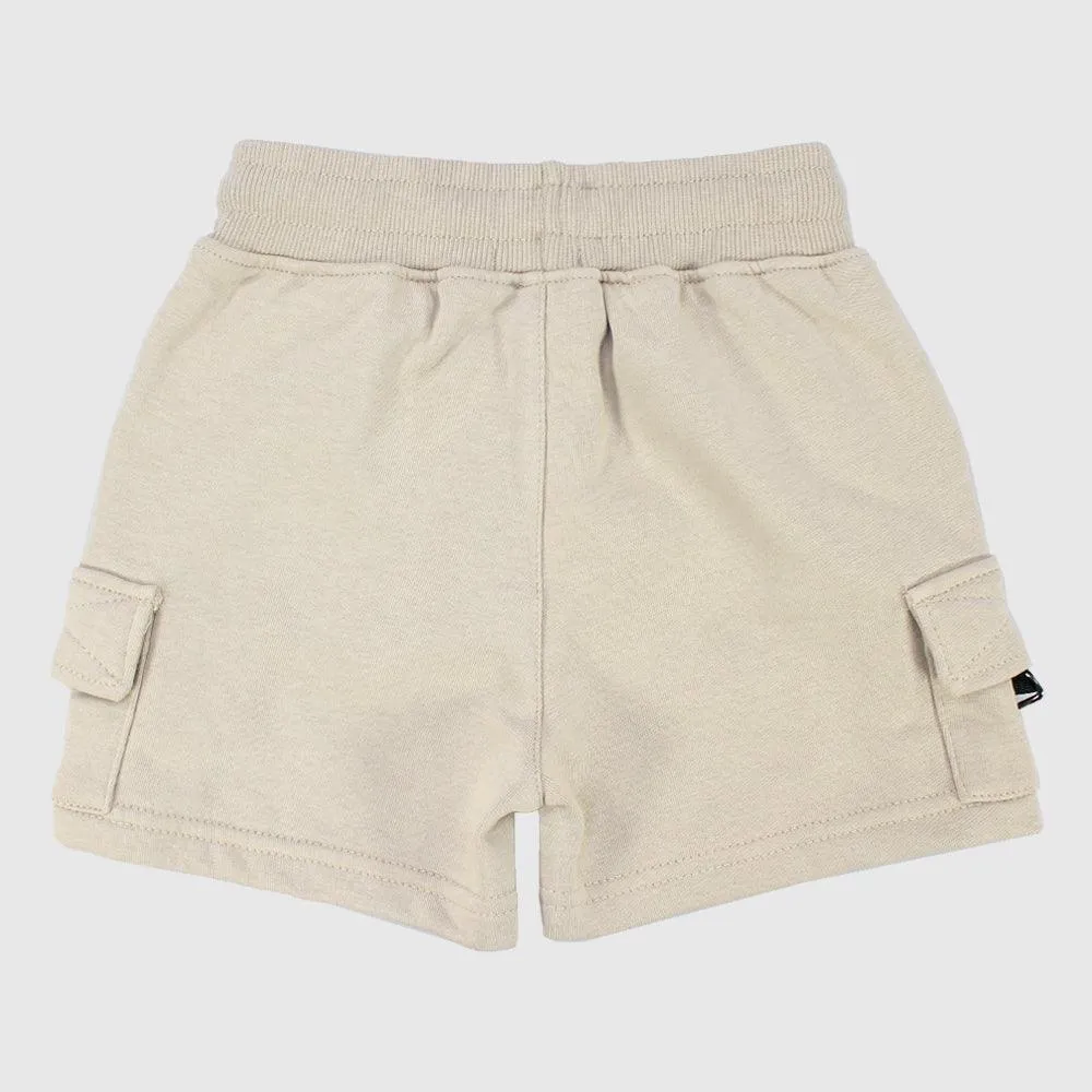 Beige Bequeme Baumwollshorts