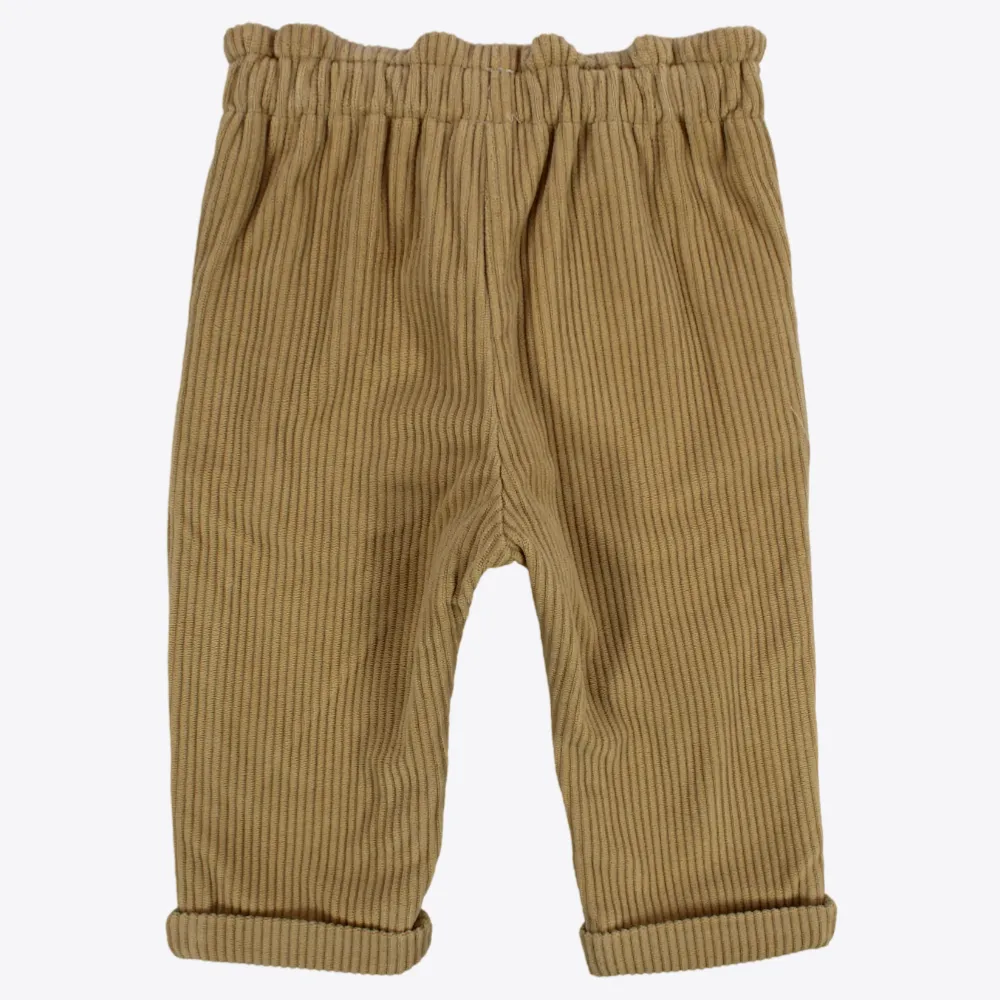 Beige Rippenvelours-Hose