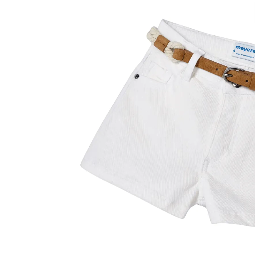 Bessere Baumwoll-Bundshorts - Weiß von Mayoral - ENDVERKAUF