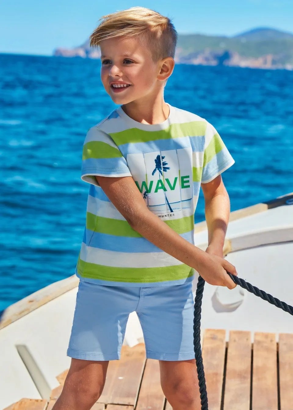 Bessere Baumwoll-Twill-Shorts - Staubblau von Mayoral - ENDVerkauf