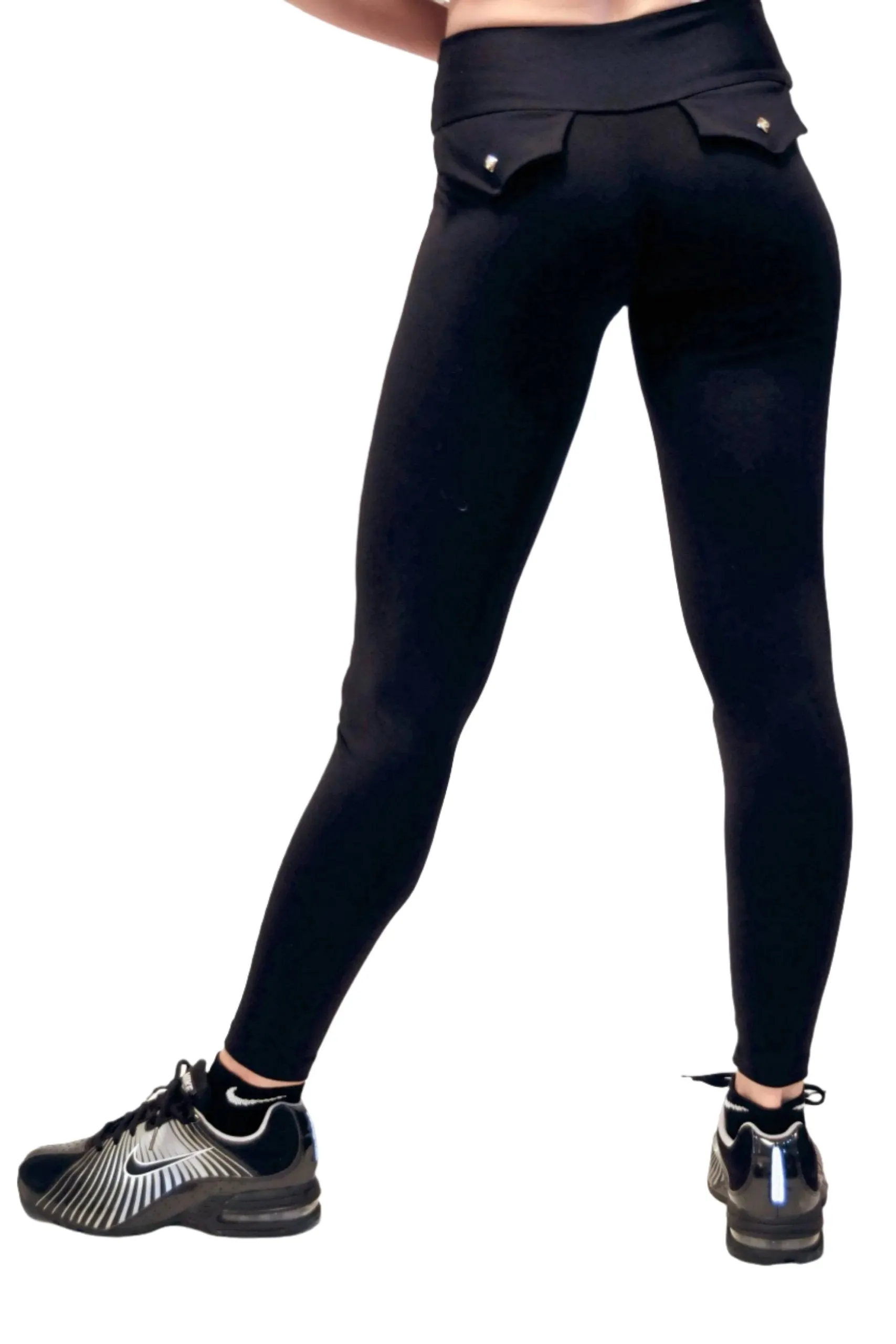 Bia Brazil Activewear Leggings mit aufgesetzter Tasche LE426 Schwarz