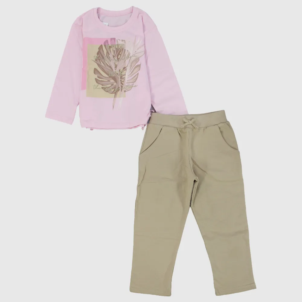 Großes Blatt Langarm-Pyjama
