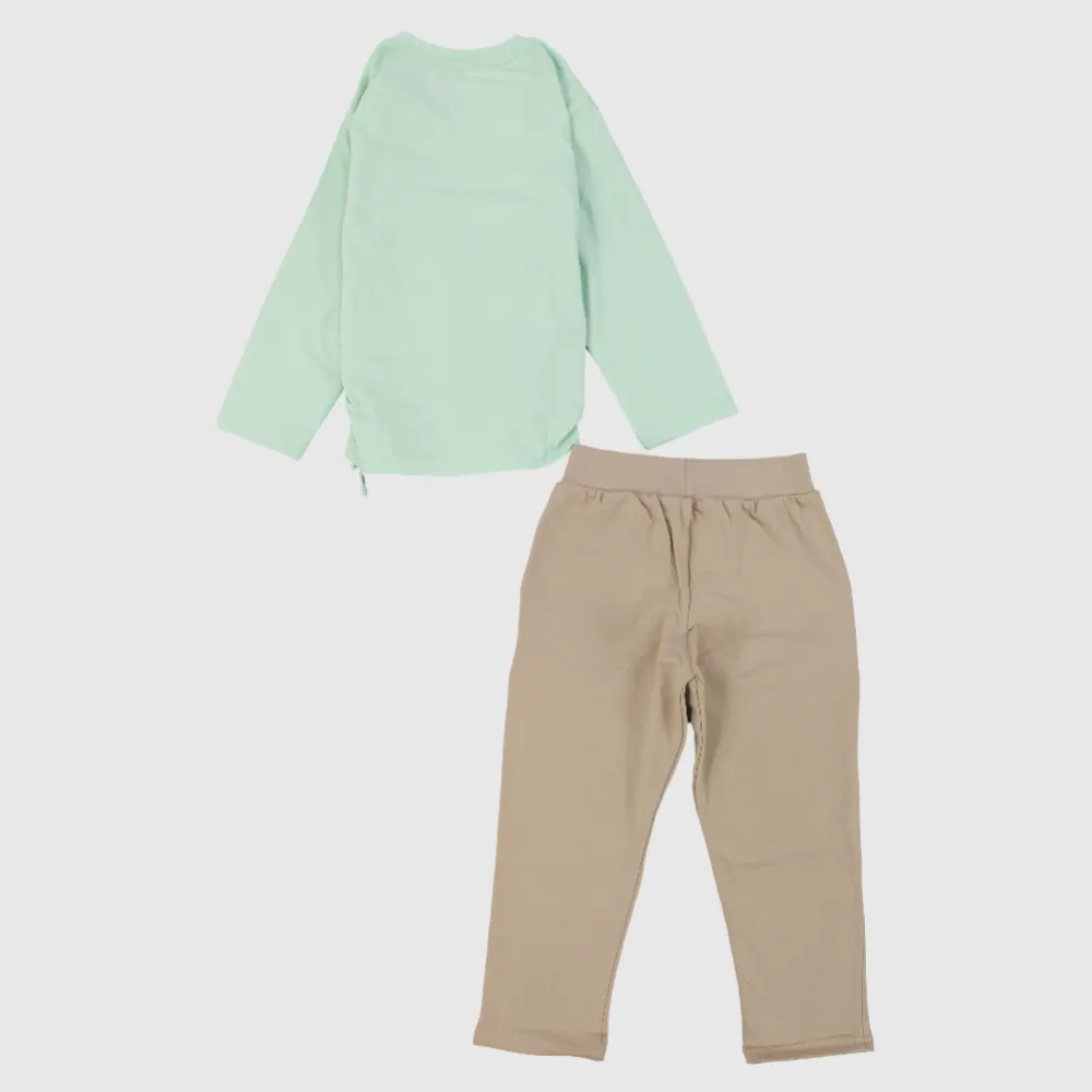 Großes Blatt Langarm-Pyjama