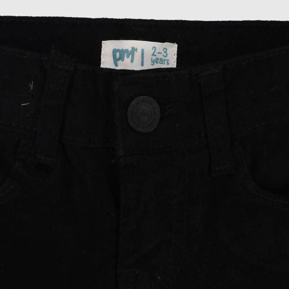 Schwarze Gabardine Shorts