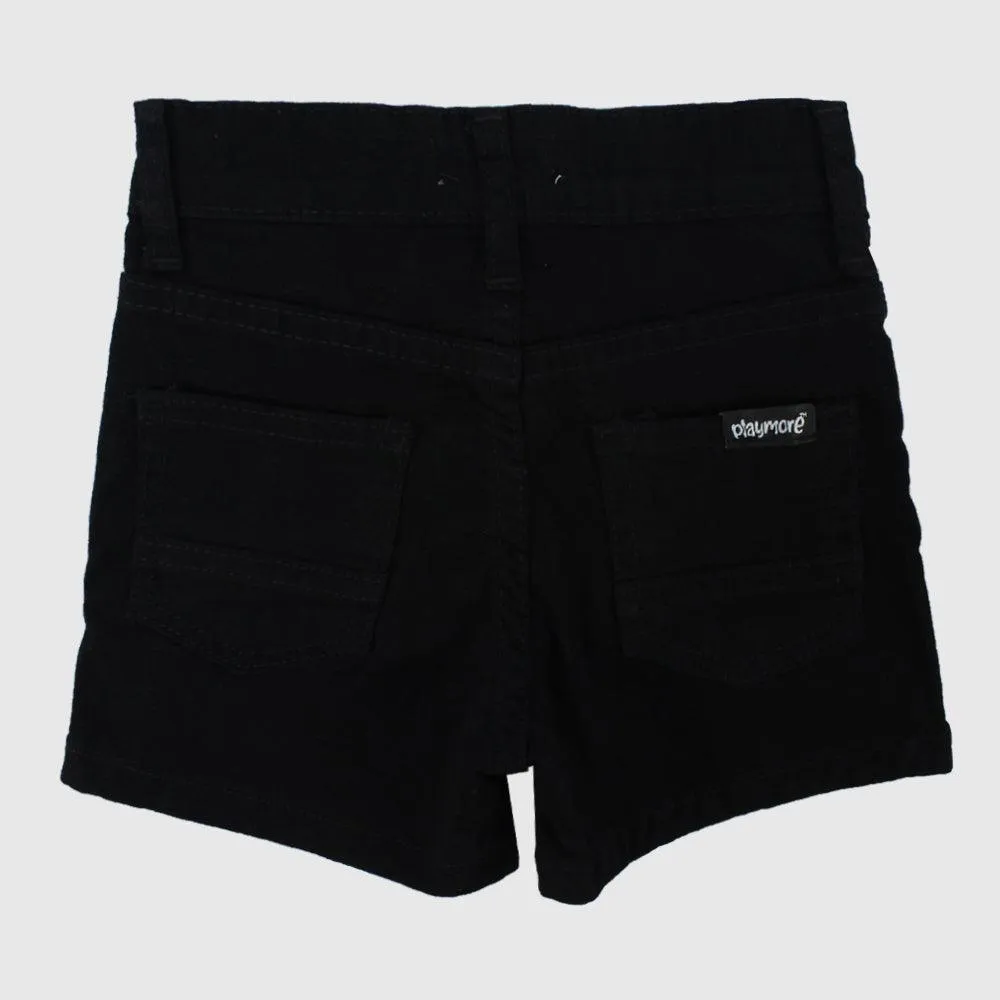 Schwarze Gabardine Shorts