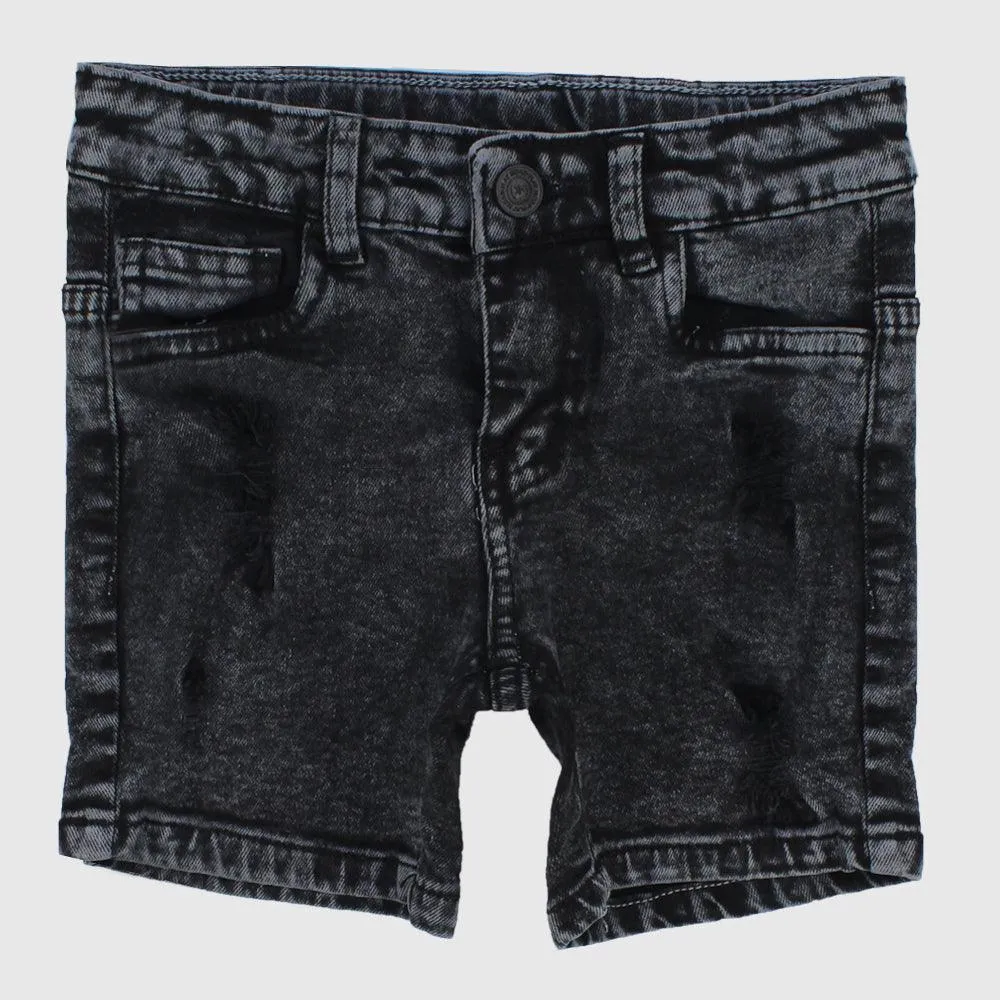 Schwarze Jeans-Shorts