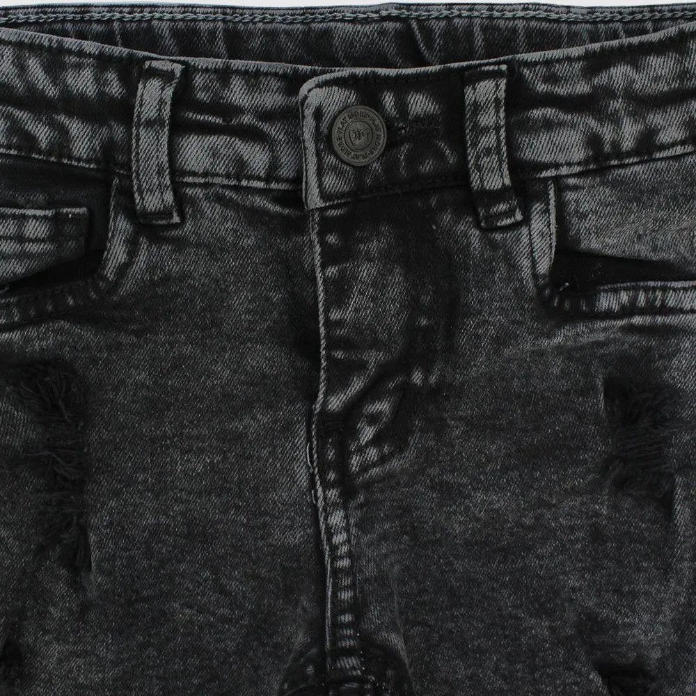 Schwarze Jeans-Shorts