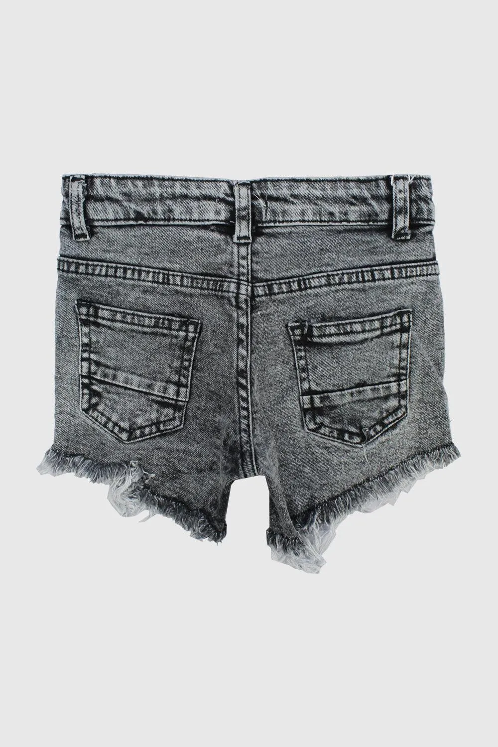 Zerrissene schwarze Jeans-Shorts