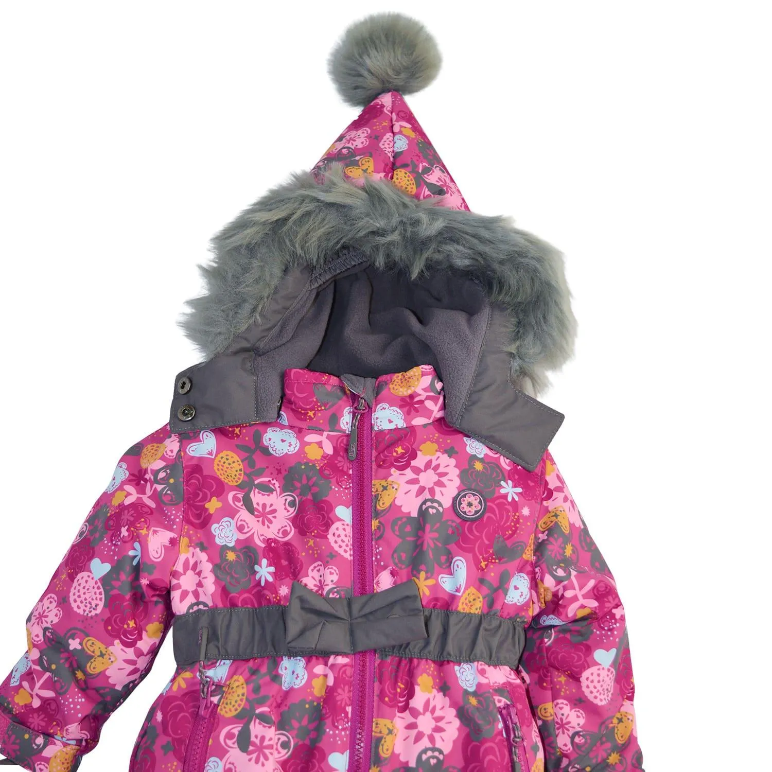 Blizz Schneeanzug mit spitzer Kapuze für Kleinkindmädchen (18 Monate & 24 Monate) - 22WBLI5223 Babykids Blizz