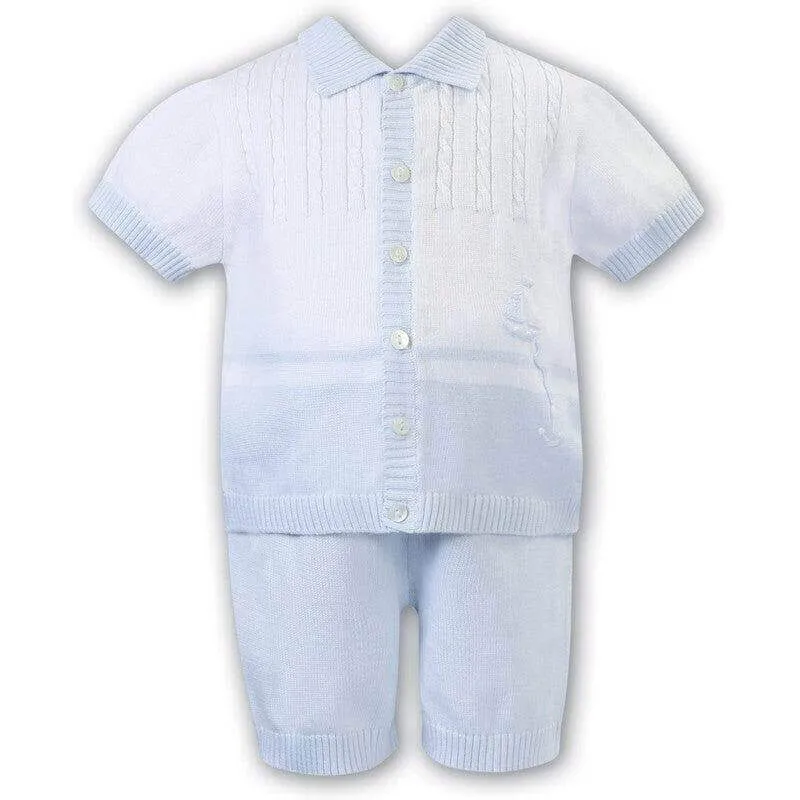 Blaues Strick-Set