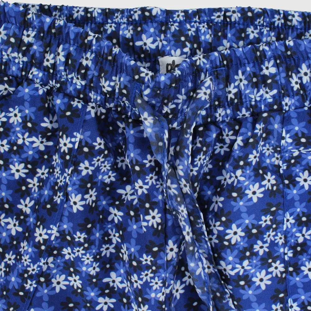 Blaue Blumen Bequeme Hose