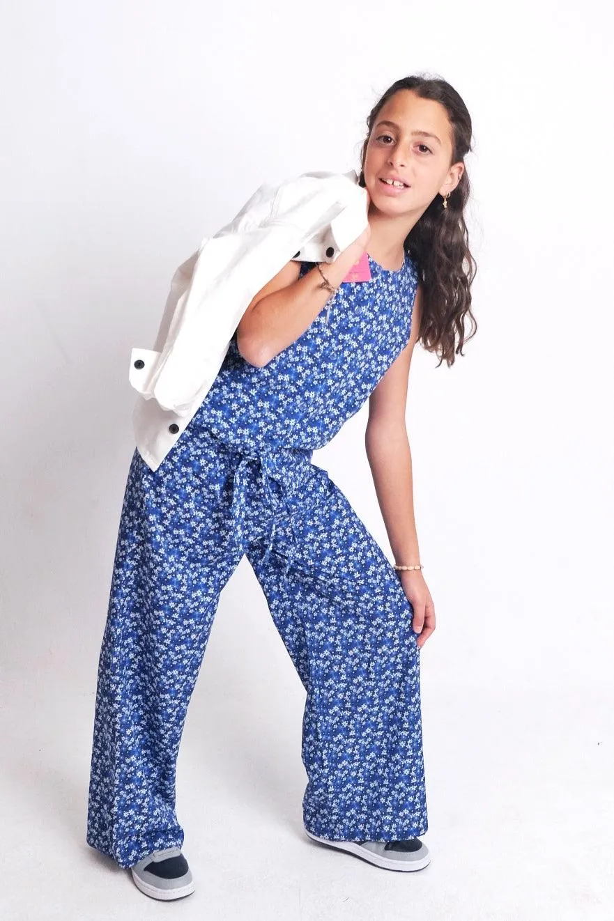 Blaue Blumen Bequeme Hose