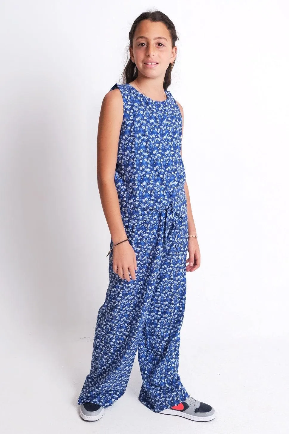 Blaue Blumen Bequeme Hose