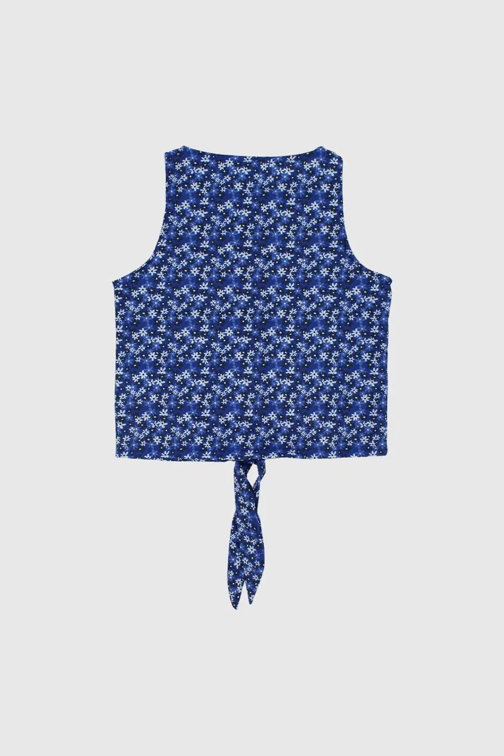 Blaue Blumen-Sleeveless-Bluse