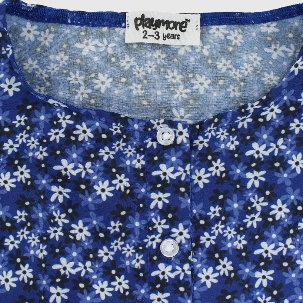 Blaue Blumen-Sleeveless-Bluse