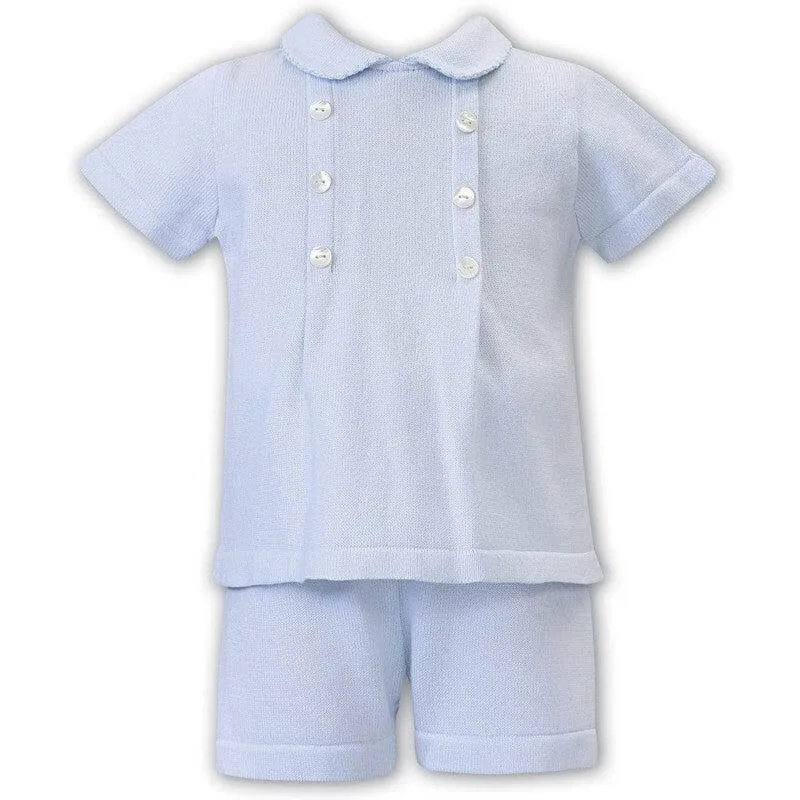 Bio-Kurzarm-Set in Blauperle