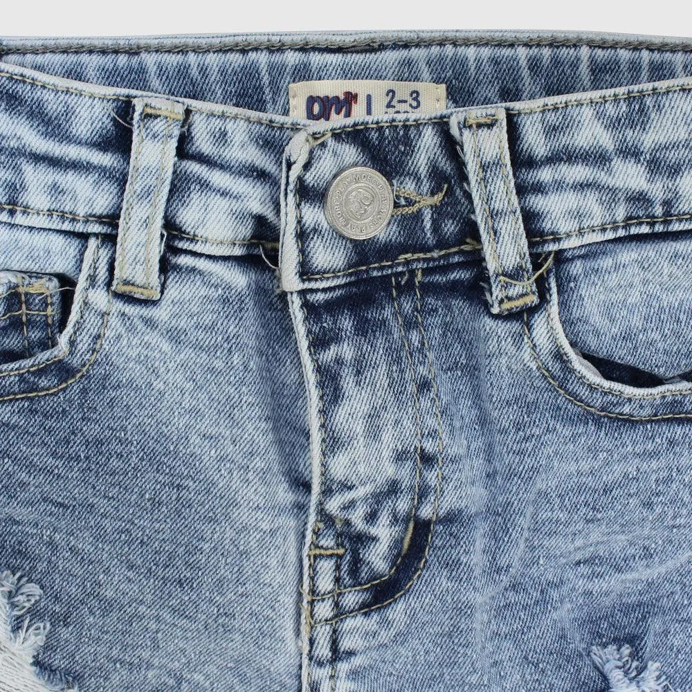 Blaue Zerrissene Jeans-Shorts