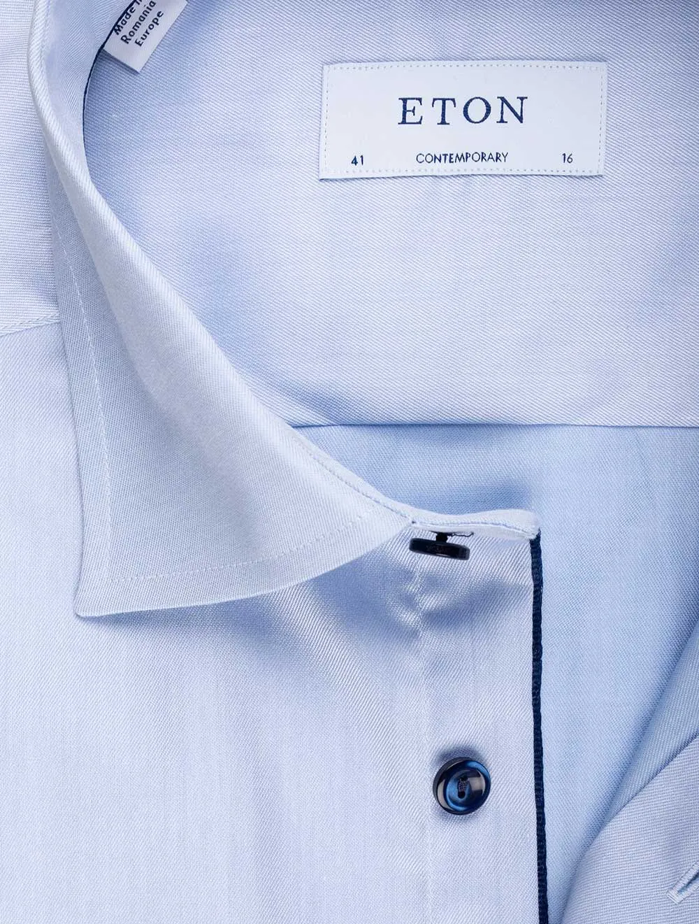 Blaues Signature Twill Navy Hemden im zeitgemäßen Schnitt