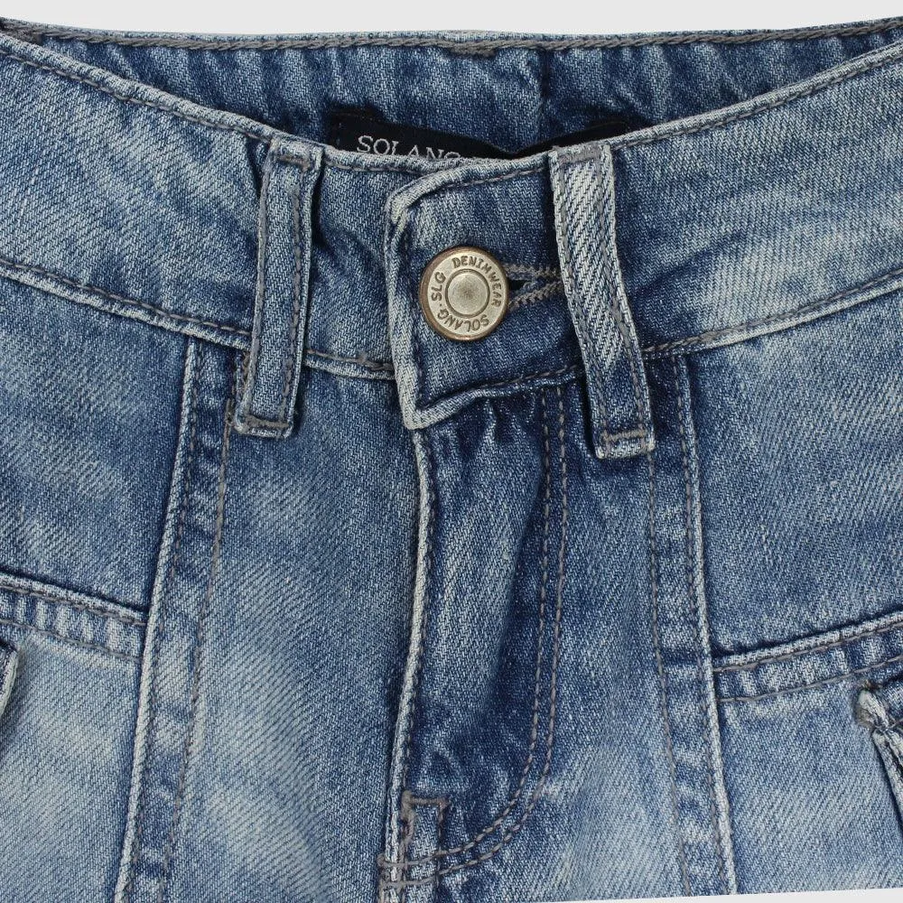 Bläuliche Jeans Shorts