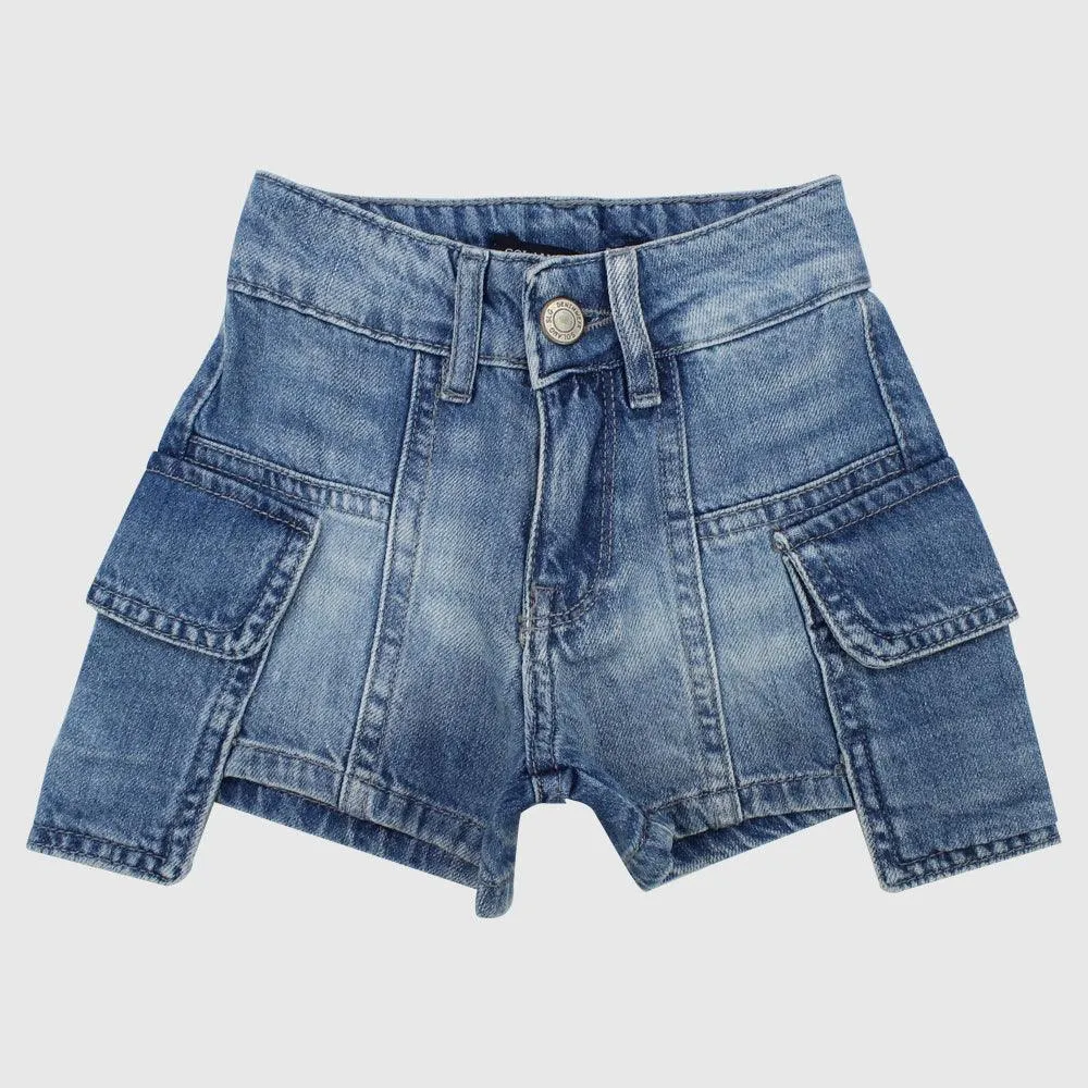 Bläuliche Jeans Shorts