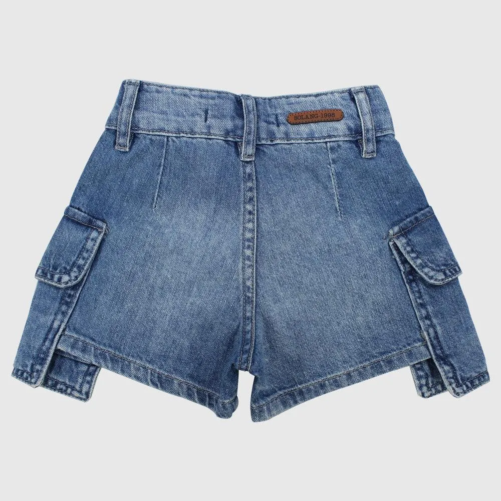 Bläuliche Jeans Shorts