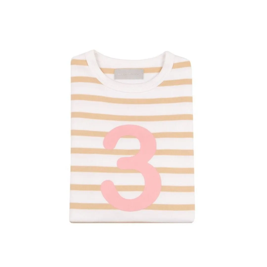 Bob & Blossom: Keks & Weißer Bretonischer Gestreifter Pink Nr. 3 T-Shirt