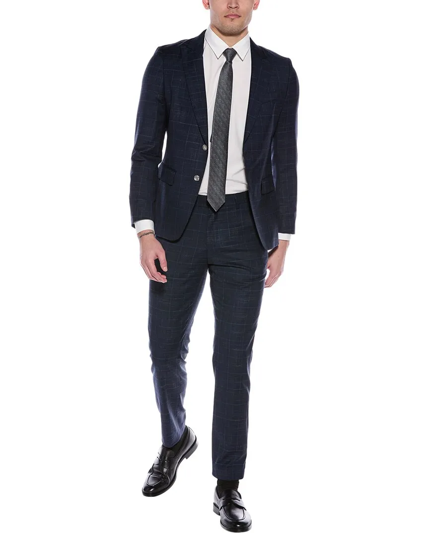 BOSS Hugo Boss 2-teiliger Slim Fit Anzug aus Wollmischgewebe