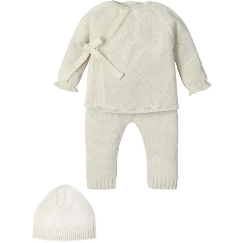 Jungen Beige 3-teiliges Set & Hut