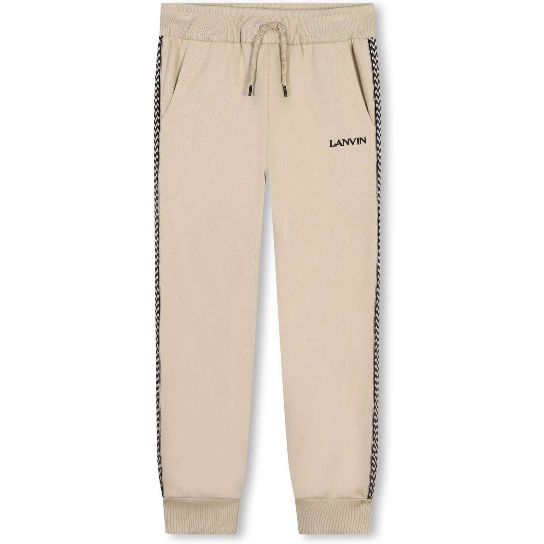 Jungen Beige Curb Logo Jogginghosen