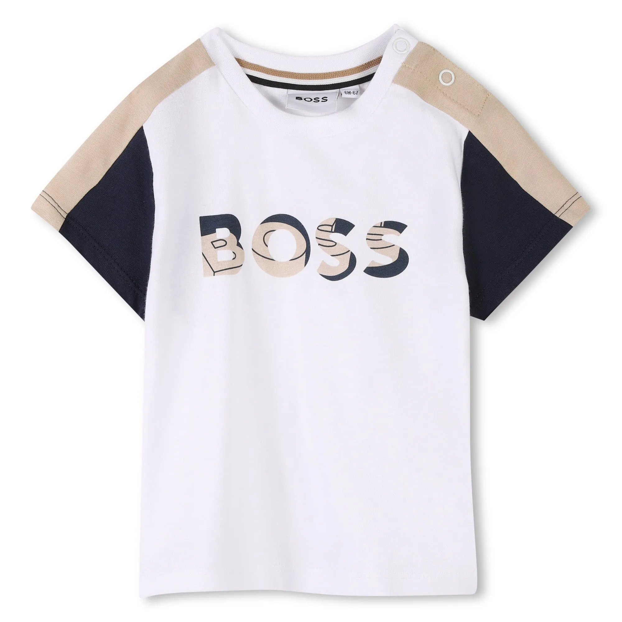 Beige Kurzarm-Set für Jungen