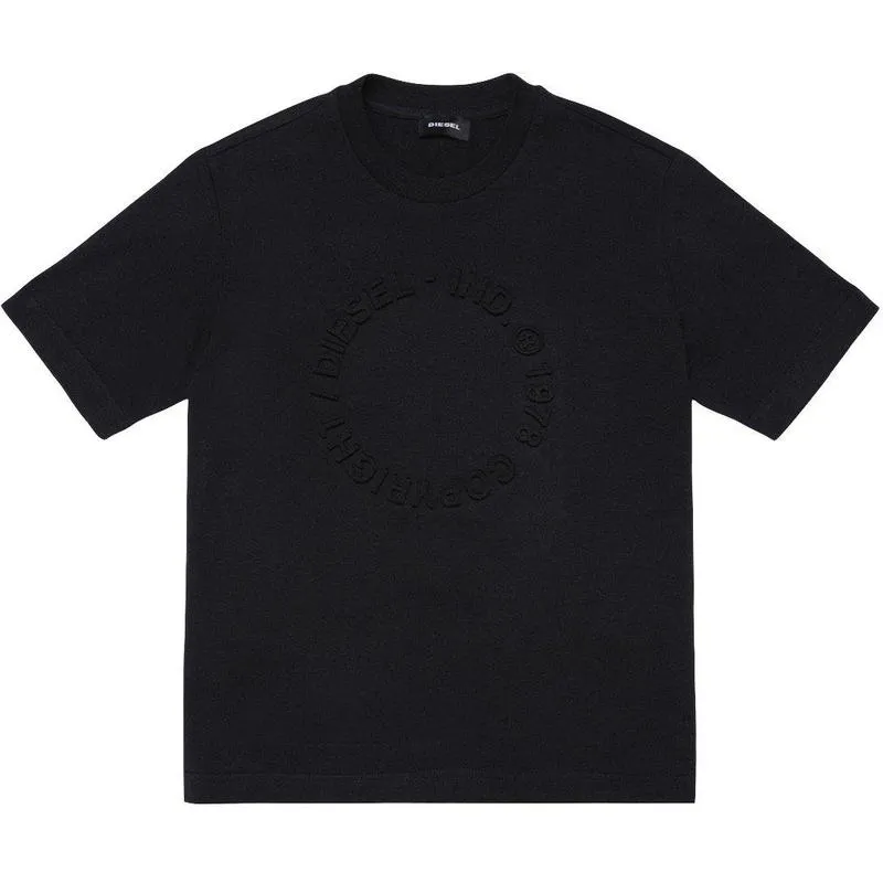 Jungen Schwarz 3D Logo T-Shirt