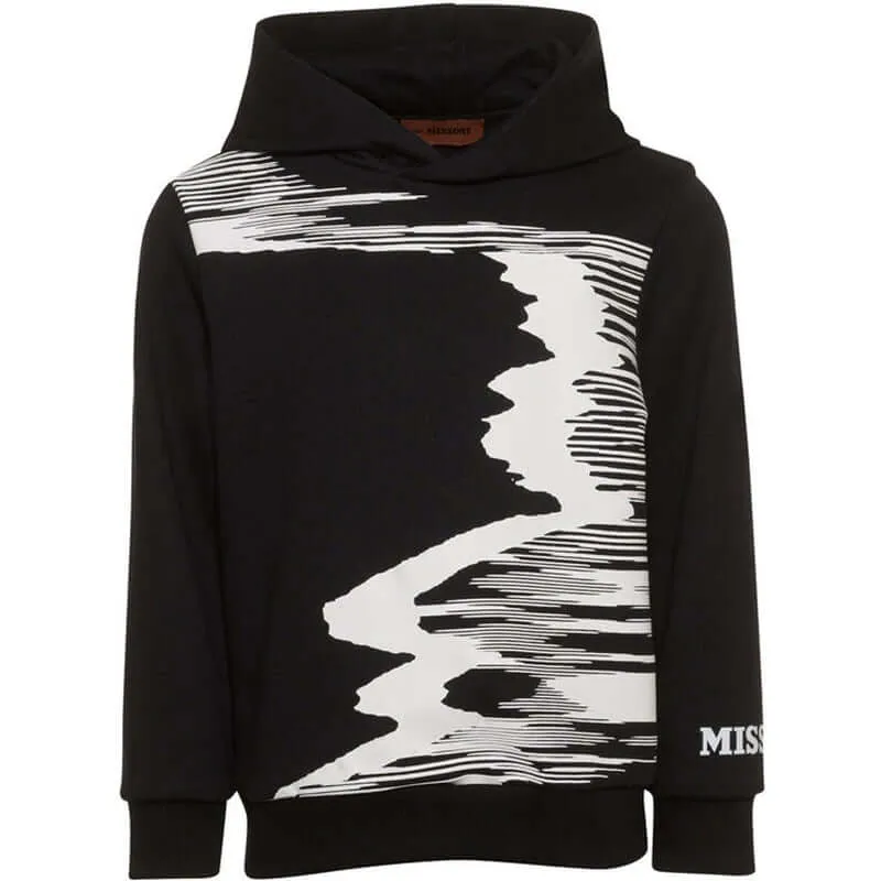 Jungen Kapuzenpullover Schwarz & Weiß