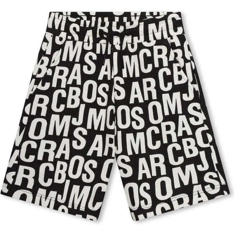 Jungen Schwarze & Weiße Gemischtes Logo Shorts