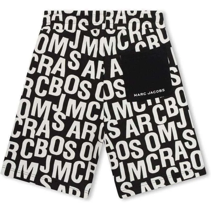 Jungen Schwarze & Weiße Gemischtes Logo Shorts
