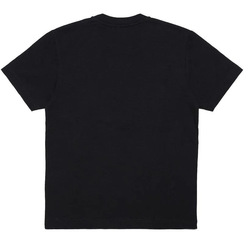 Jungen Schwarzes Mutiges T-Shirt