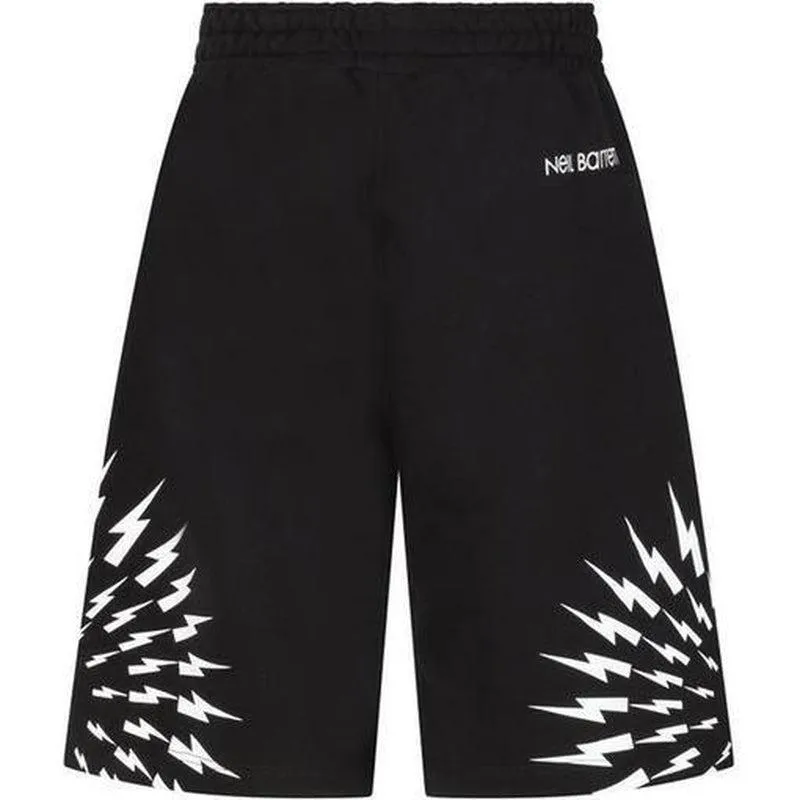 Jungen Schwarze Circle Bolt Shorts