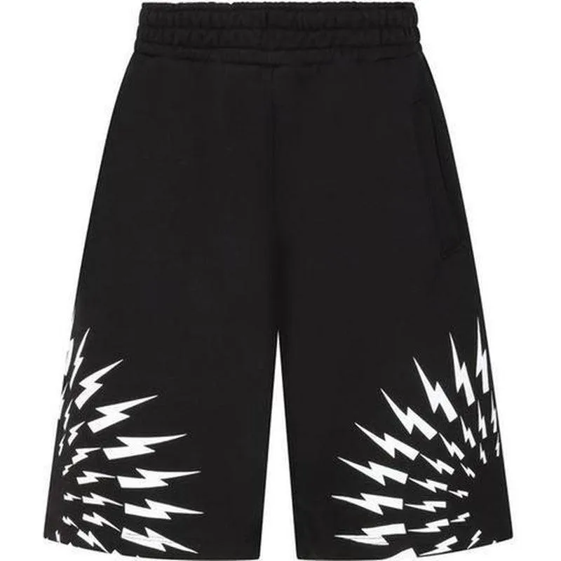 Jungen Schwarze Circle Bolt Shorts