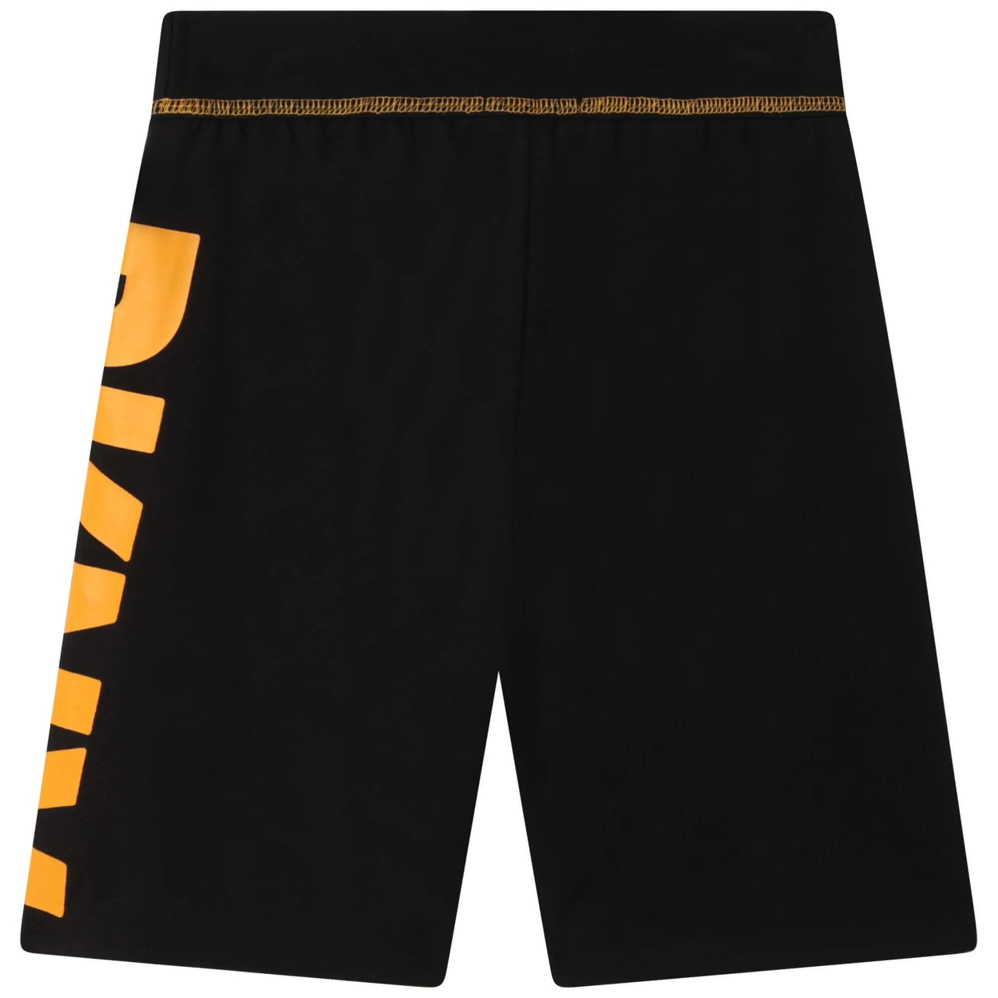 Jungen Schwarze Baumwoll-Logo Shorts