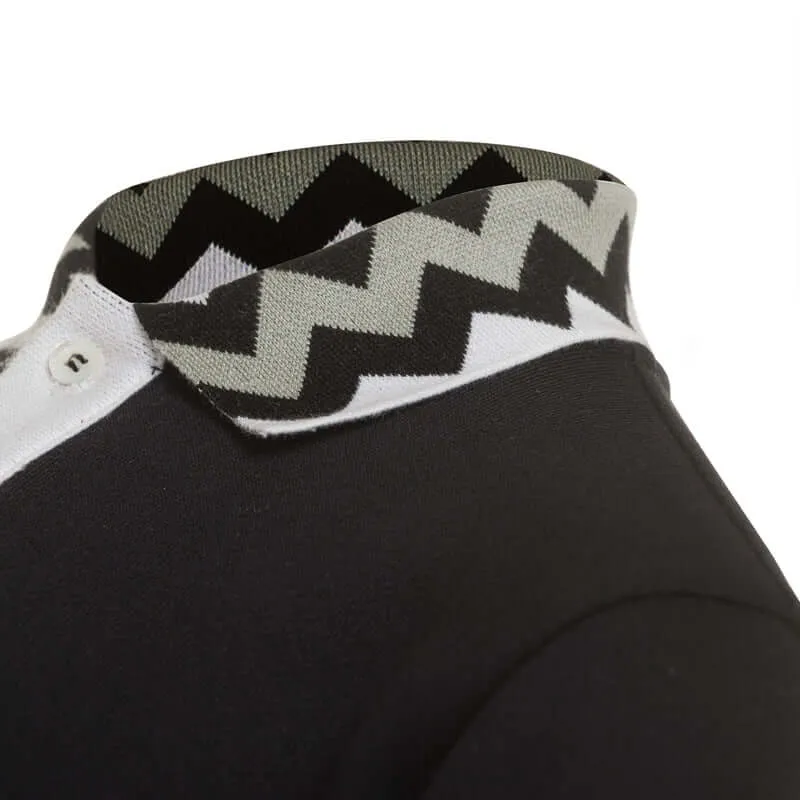 Jungen Schwarz Baumwolle Polo Sweatshirt