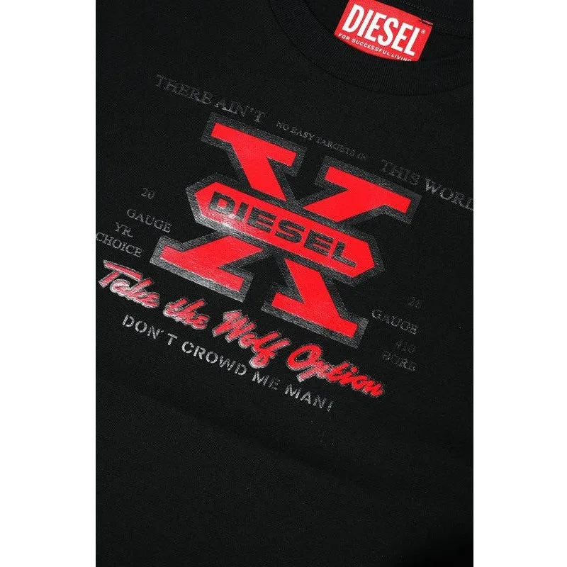 Jungen Black Diesel X T-Shirt