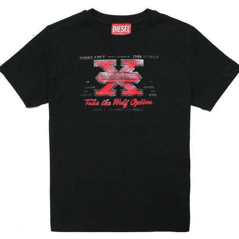 Jungen Black Diesel X T-Shirt