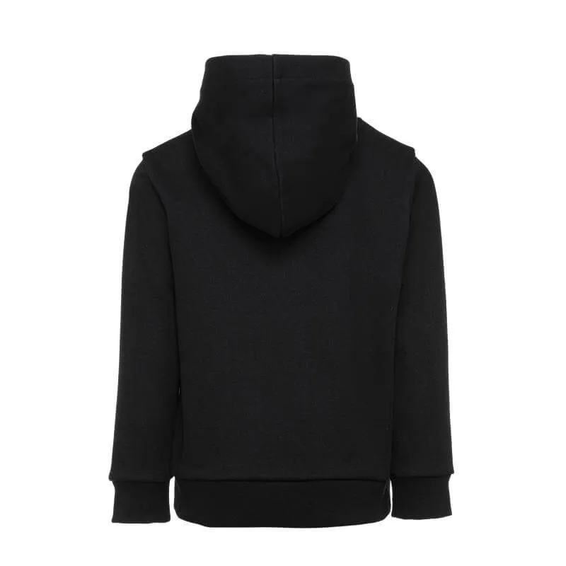 Jungen Schwarzes Logo Hoody