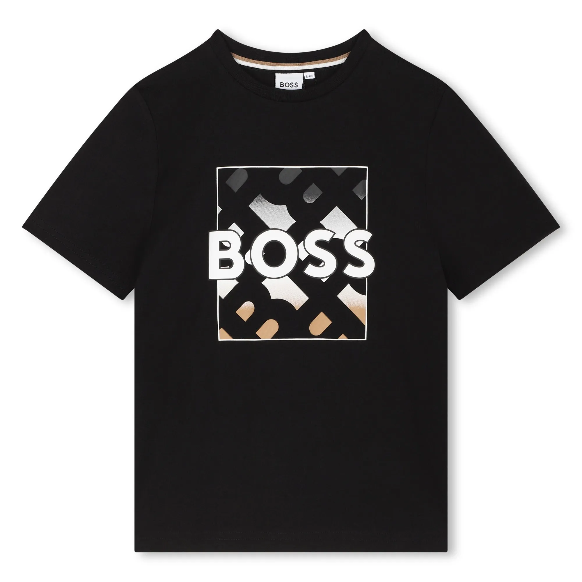 Jungen Schwarzes Kurzarm T-Shirt