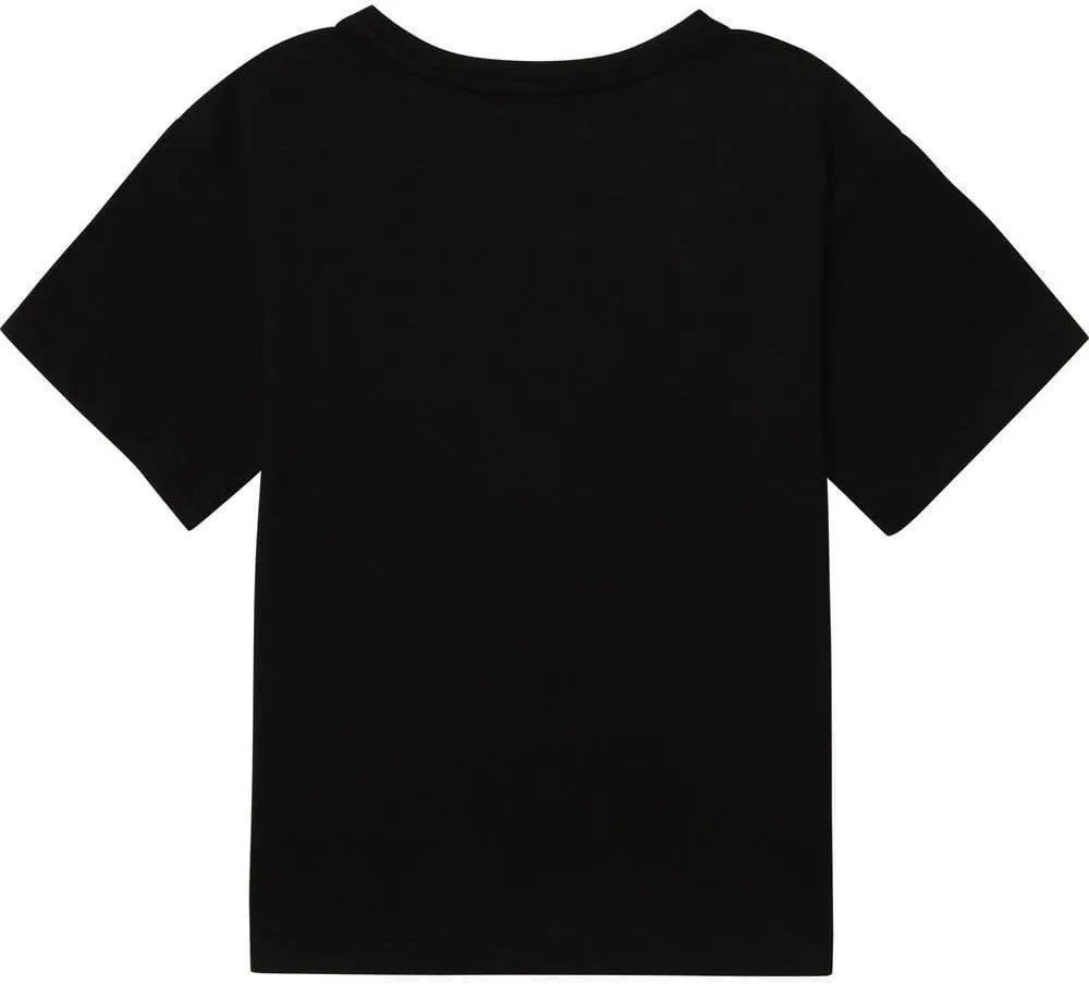 Jungen Schwarzes Kurzarm T-Shirt