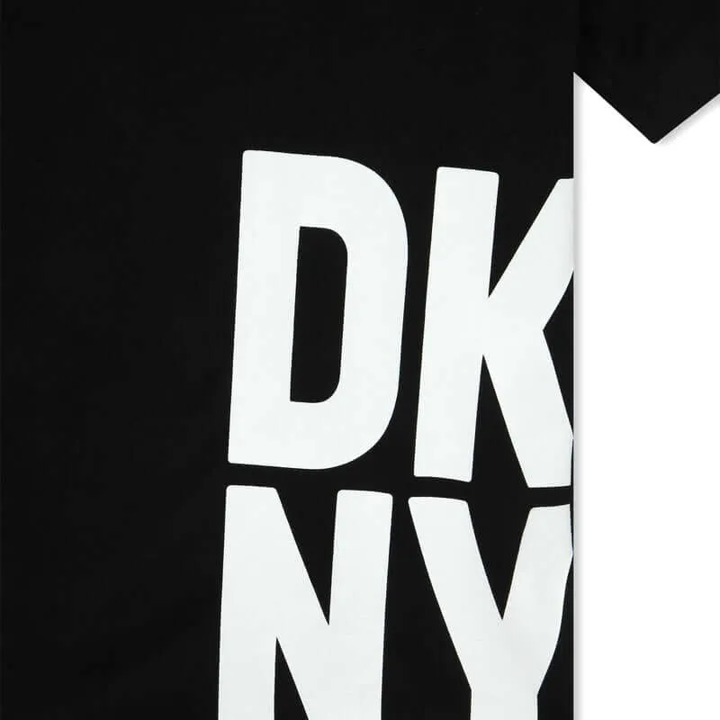 Jungen Schwarzes Kurzarm T-Shirt